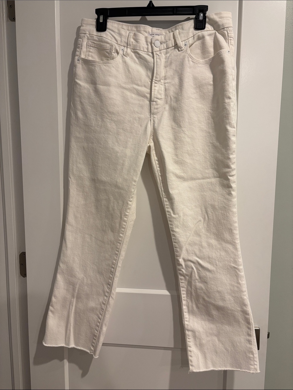 Good American Women’s Good Legs Straight White Jeans 12/31